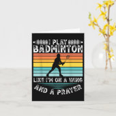 Ik speel badminton zoals ik op een vleugel en een kaart (Gele Bloem)