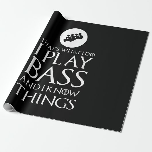 Ik speel bas Funny basgitaar Cadeaupapier (Uitgerold)