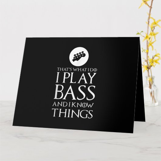 Ik speel bas Funny basgitaar Kaart (Gele Bloem)