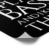 Ik speel bas Funny basgitaar Poster (Hoek)