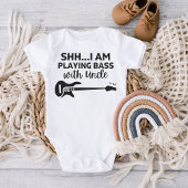 Ik speel Bass met oom Funny Bass Lover. Romper