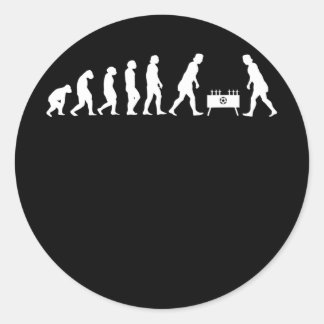 Ik speel bij de tafel van de bal Echte Mannen niet Ronde Sticker