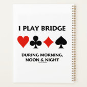 Ik speel bridge 's ochtends, 's middags en 's avon planner (Achterkant)