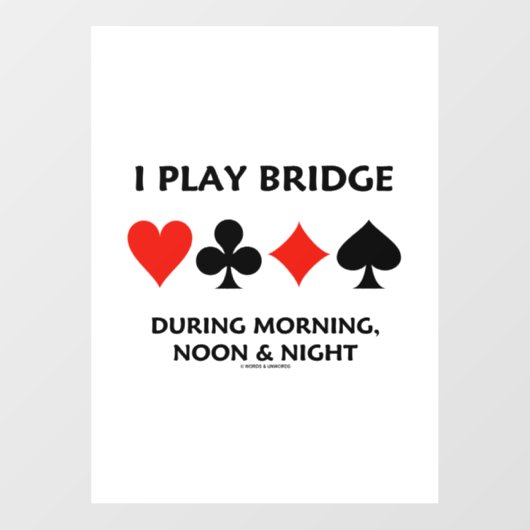 Ik speel Brug tijdens de nacht van de Ochtend op K Raamsticker (Vel)