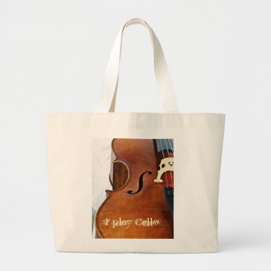 Ik speel Cello Grote Tote Bag (Voorkant)