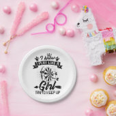 Ik speel dart als een meisje papieren bordje (Feest)