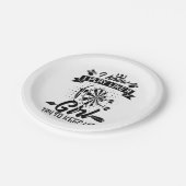 Ik speel dart als een meisje papieren bordje (Gekanteld)