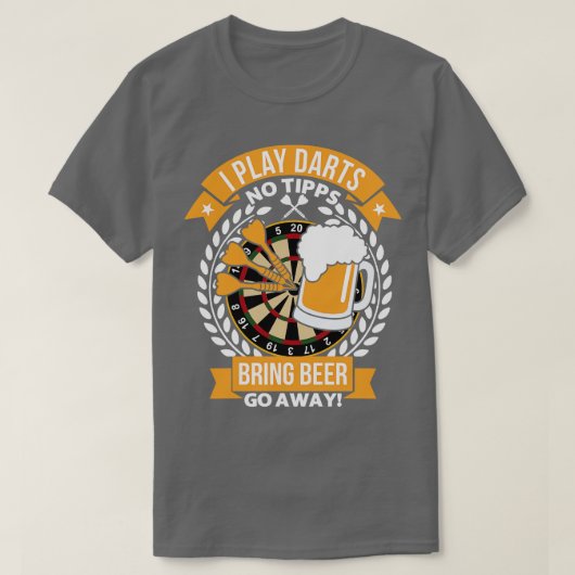 Ik speel Darts Bring Beer T-shirt (Design voorkant)