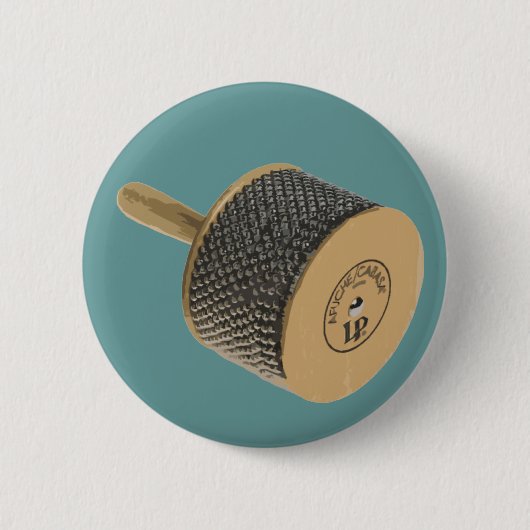 Ik speel de Cabasa. Ronde Button 5,7 Cm (Voorkant)