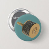 Ik speel de Cabasa. Ronde Button 5,7 Cm (Voorkant /achterkant)