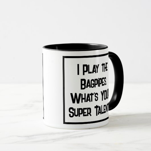 Ik speel de doedelzak. Wat is JOUW Super Talent? Mok (Voorkant rechts)