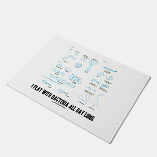 Ik speel de hele dag met bacteriën, lange microbio deurmat (Schuin)