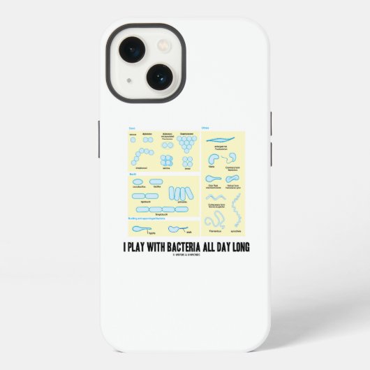 Ik speel de hele dag met bacteriën Microbiologie iPhone Hoesje (Achterkant)