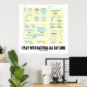 Ik speel de hele dag met bacteriën (morfologie) poster (Thuiskantoor)