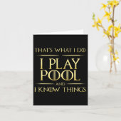 Ik speel de poel en ik weet dat de biljartspeler kaart (Gele Bloem)