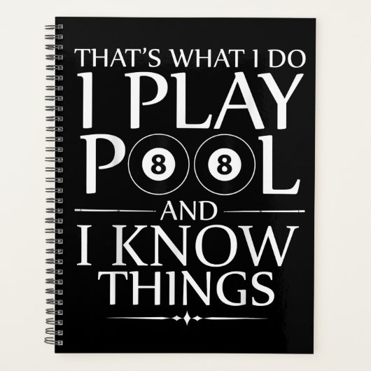 Ik speel de poel en ik weet dingen die grappig zij planner (Voorkant)