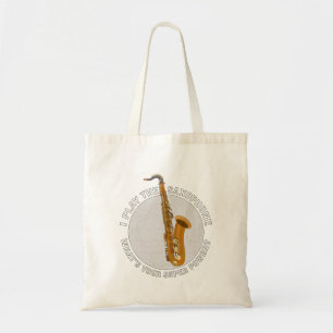 Ik speel de saxofone wat is je superkracht? tote bag
