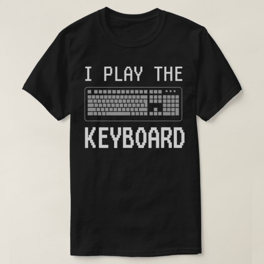 Ik speel de toetsenbord grappige programmeur compu t-shirt (Design voorkant)