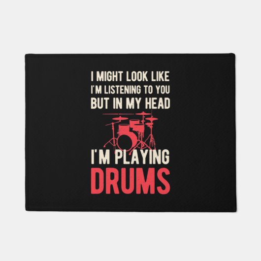 Ik speel drums deurmat (Voorkant)