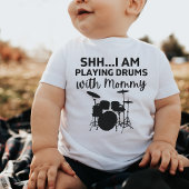 Ik speel drums met mama Funny Drummer Gif. Romper