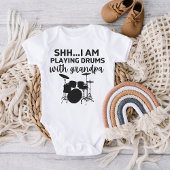 Ik speel drums met opa Funny Drummer Romper