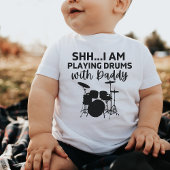 Ik speel drums met papa Funny Drummer Gif. Romper
