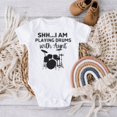 Ik speel drums met tante Funny Drummer Gift Romper