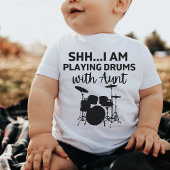 Ik speel drums met tante Funny Drummer Gift Romper