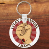 Ik speel dus ik heb (polskallus) sleutelhanger (Voorkant)