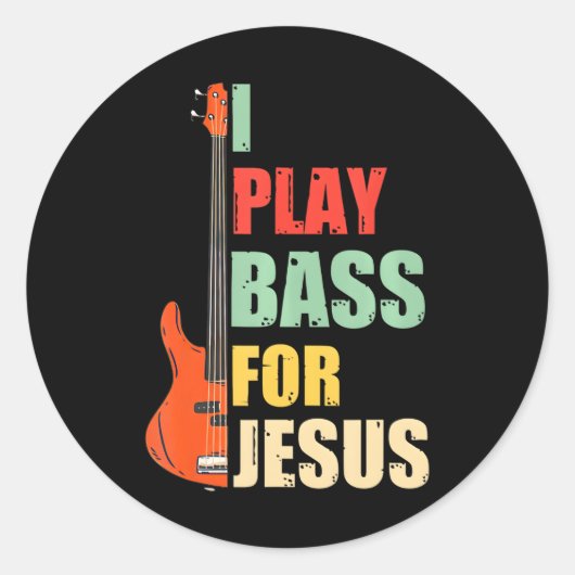 Ik speel een bal voor Jezus Ronde Sticker (Voorkant)
