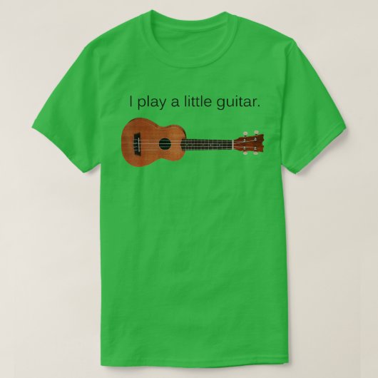 Ik speel een kleine Guitar Funny Pun Ukulele Playe T-shirt (Design voorkant)
