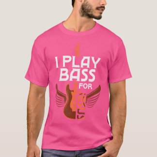 Ik speel een tas voor Jesus Guitar Player Musicus T-shirt