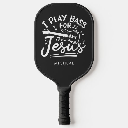 Ik speel een tas voor Jezus Christelijk gitarist Pickleball Paddle (Voorkant)