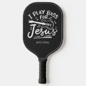 Ik speel een tas voor Jezus Christelijk gitarist Pickleball Paddle (Achterkant)