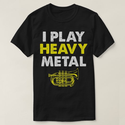 Ik speel een zeer metalen schimmelhoorn t-shirt (Design voorkant)