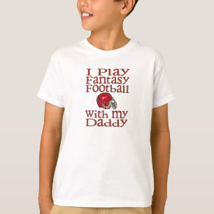 Ik speel fantasie football met papa t-shirt