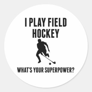 Ik speel fieldsleutel wat is je Superpower? Ronde Sticker