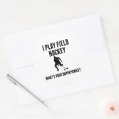 Ik speel fieldsleutel wat is je Superpower? Ronde Sticker (Envelop)