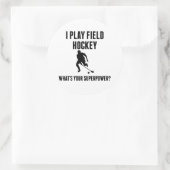 Ik speel fieldsleutel wat is je Superpower? Ronde Sticker (Tas)