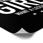 Ik speel football als een meisje wit poster (Hoek)