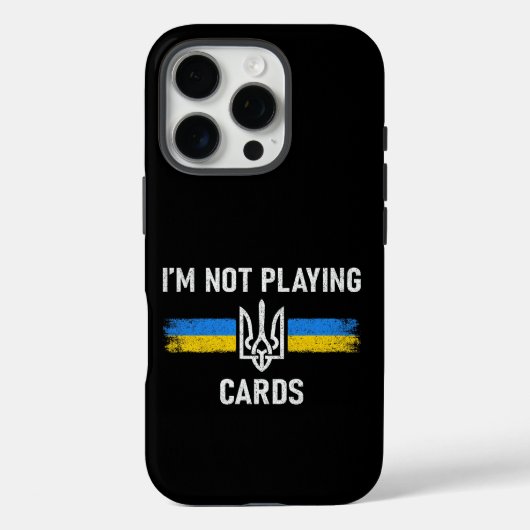 Ik speel geen kaarten - Zelensky Words 2025 Case-Mate iPhone Case (Achterkant)