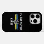 Ik speel geen kaarten - Zelensky Words 2025 Case-Mate iPhone Case (Achterkant (horizontaal))