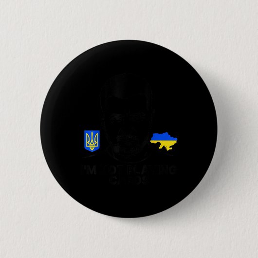 Ik speel geen Zelensky Trump Support Ronde Button 5,7 Cm (Voorkant)
