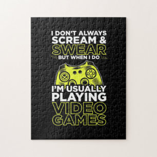 Ik speel gewoonlijk videogames legpuzzel