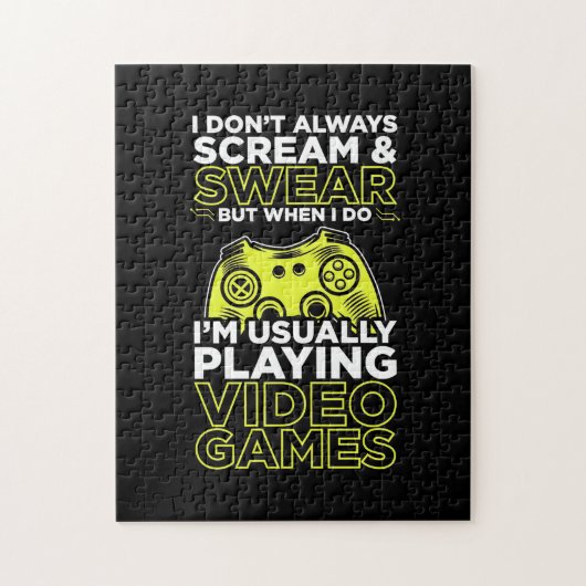 Ik speel gewoonlijk videogames legpuzzel (Verticaal)