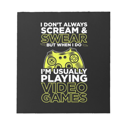 Ik speel gewoonlijk videogames notitieblok (Voorkant)