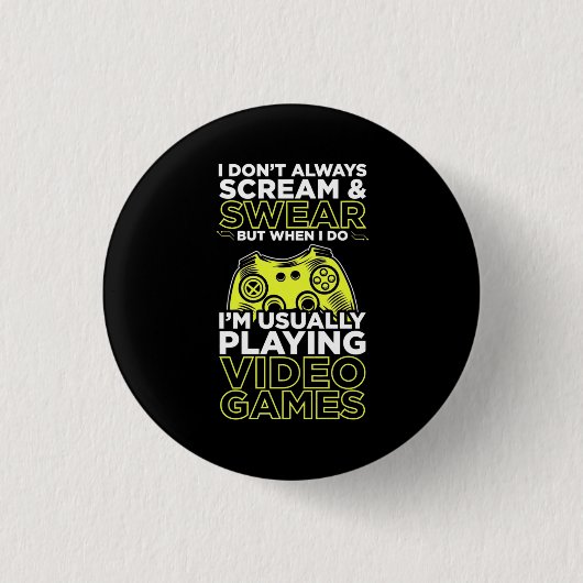 Ik speel gewoonlijk videogames ronde button 3,2 cm (Voorkant)