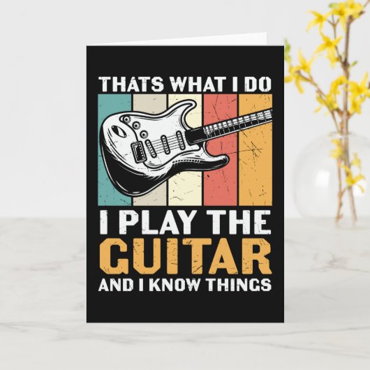 Ik speel gitaar en ik ken dingen kaart (Gele Bloem)