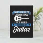 Ik speel gitaarmuzikant Guitar Music Player Bedankkaart (Staand voorkant)