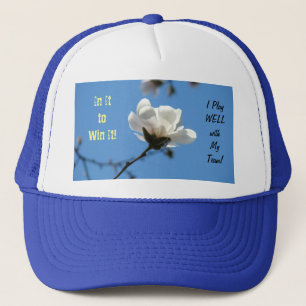 Ik speel GOED met mijn team! sport cap hoed Blauwe Trucker Pet